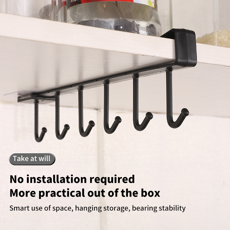 6 Hooks Storage Shelf Plastic  - Kitchen Uncle review and price