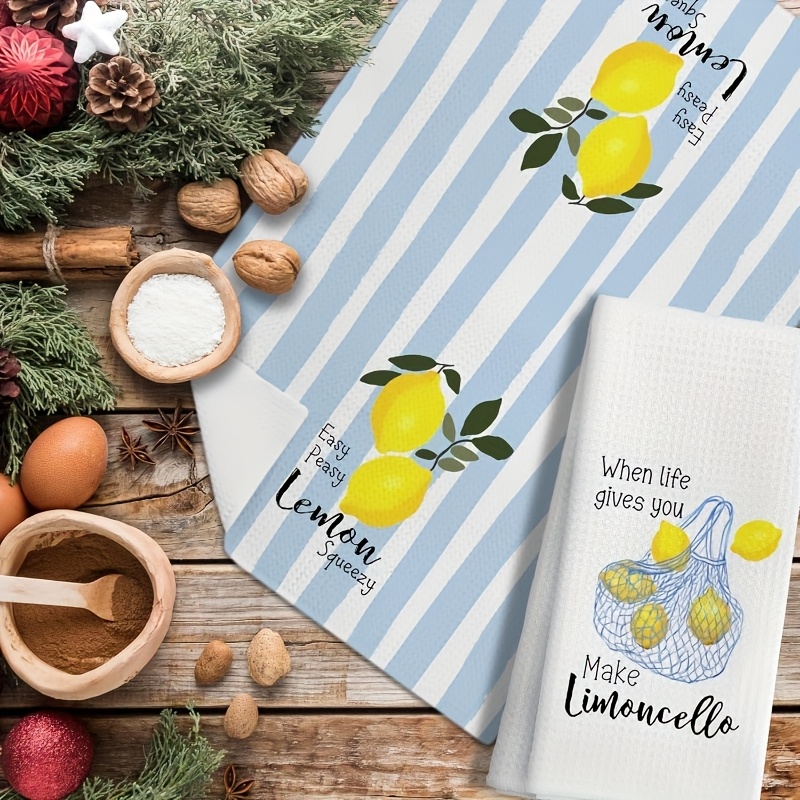2Pcs, Lemon Mesh Kitchen Towel - Baking Kitchen Set review and price
